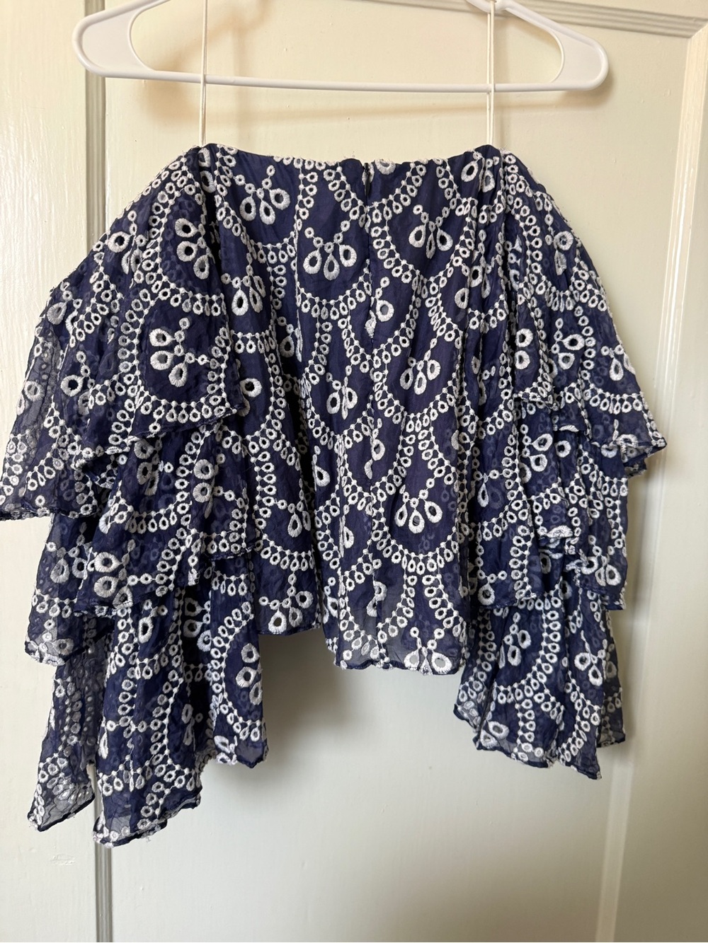 Caroline Constas Ruffle Embroidered Blouse - Picture 3 of 7